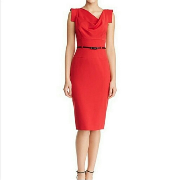 Black Halo Dresses & Skirts - Black Halo Jackie O red Sheath dress